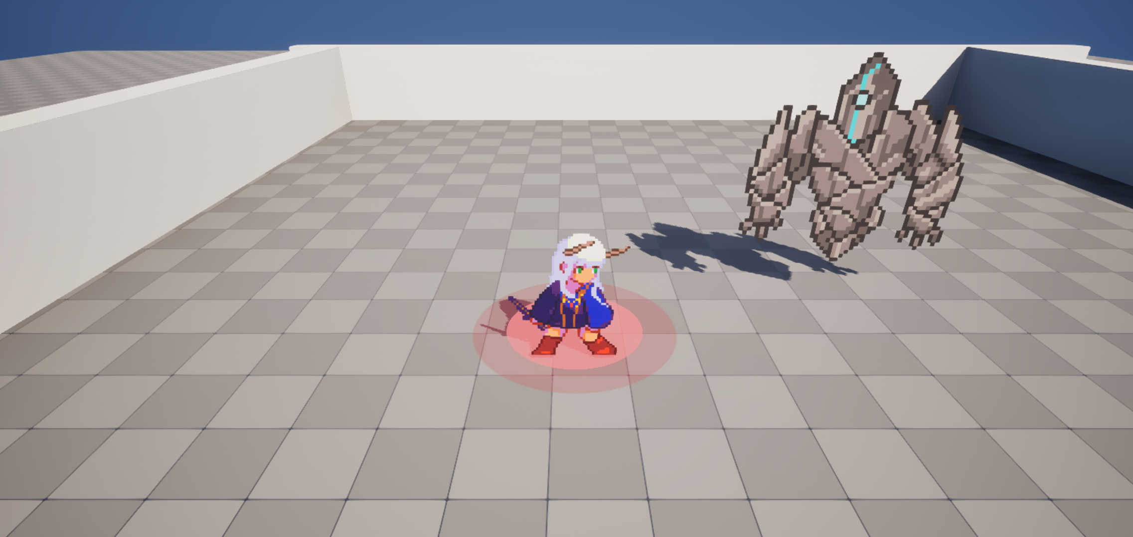 Boss telegraph wind-up before an attack