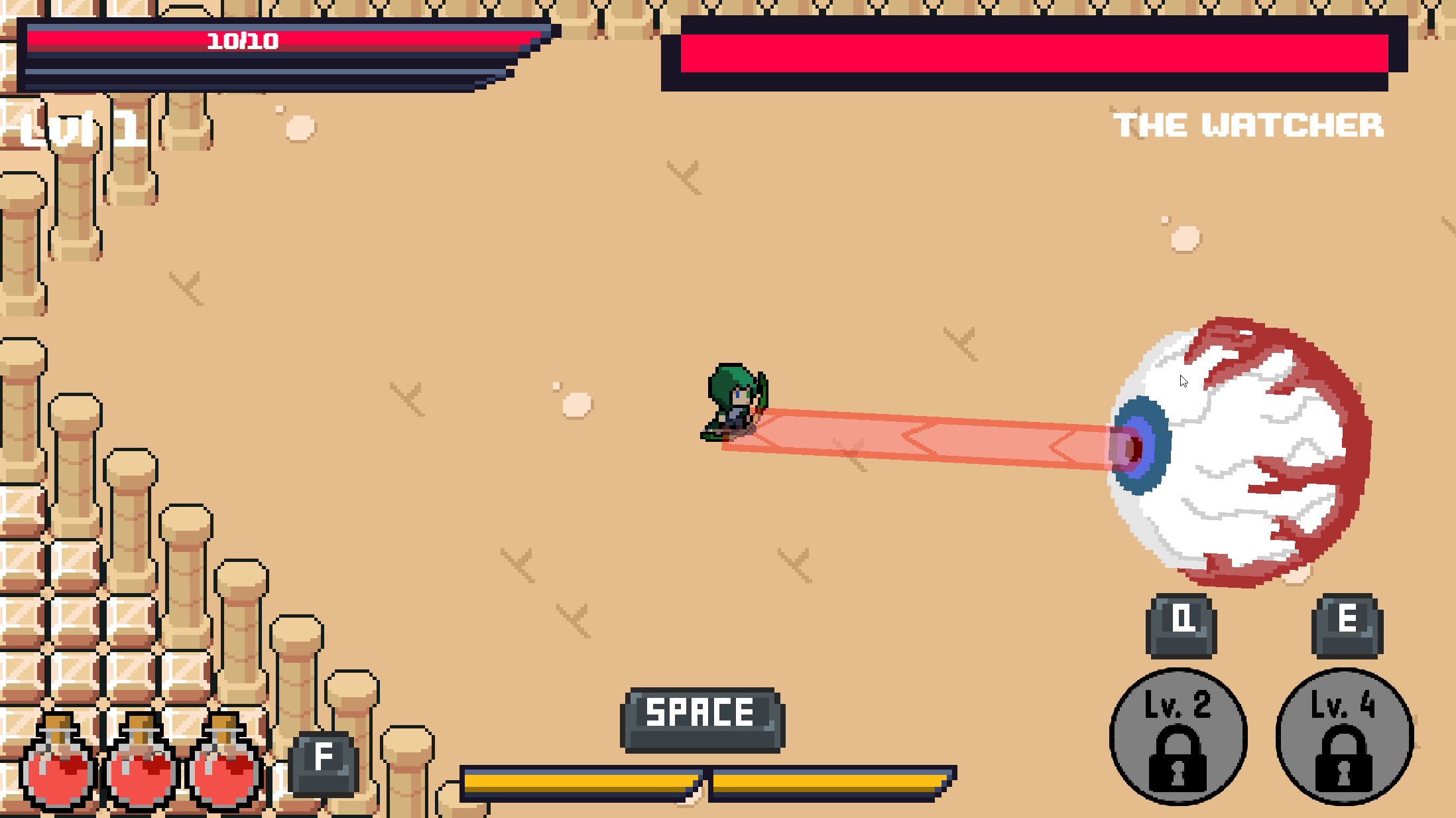 Boss fight against The Watcher